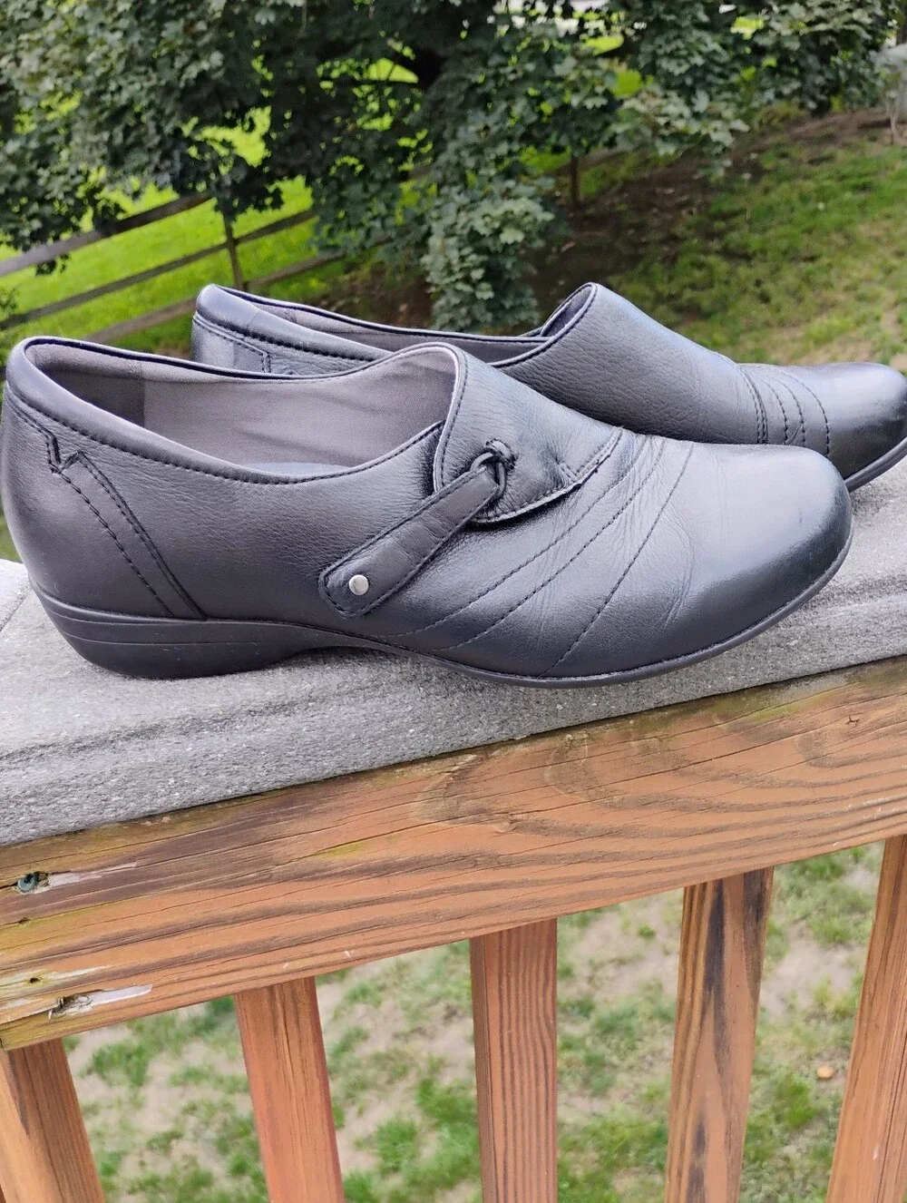 Dansko Franny Black Leather Woman's Comfort Shoe Loafers - EU 41 / US 10.5-11